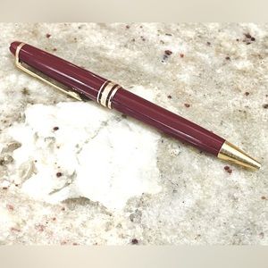 Pre-loved Montblanc Meisterstuck Burgundy Ballpoint Pen